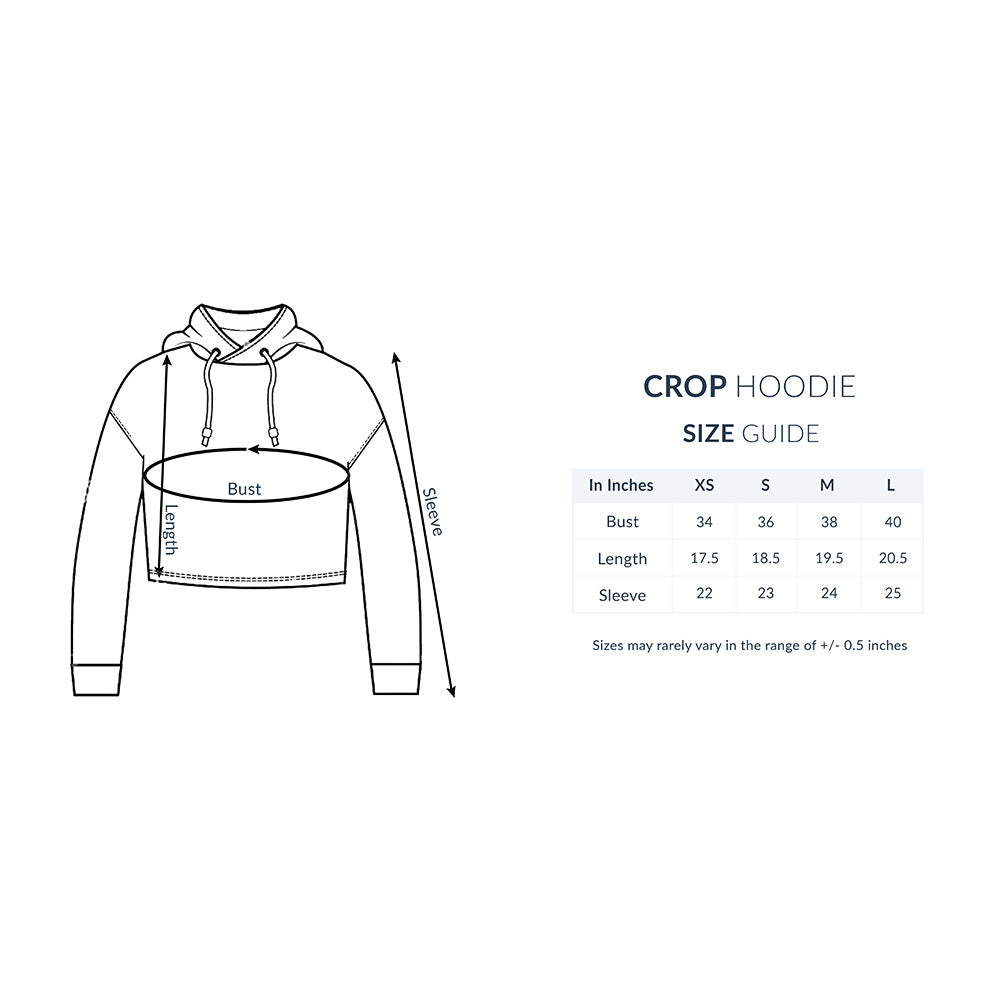 Chic Vintage - Crop Hoodie - Charcoal Grey Perak Stamp - Women
