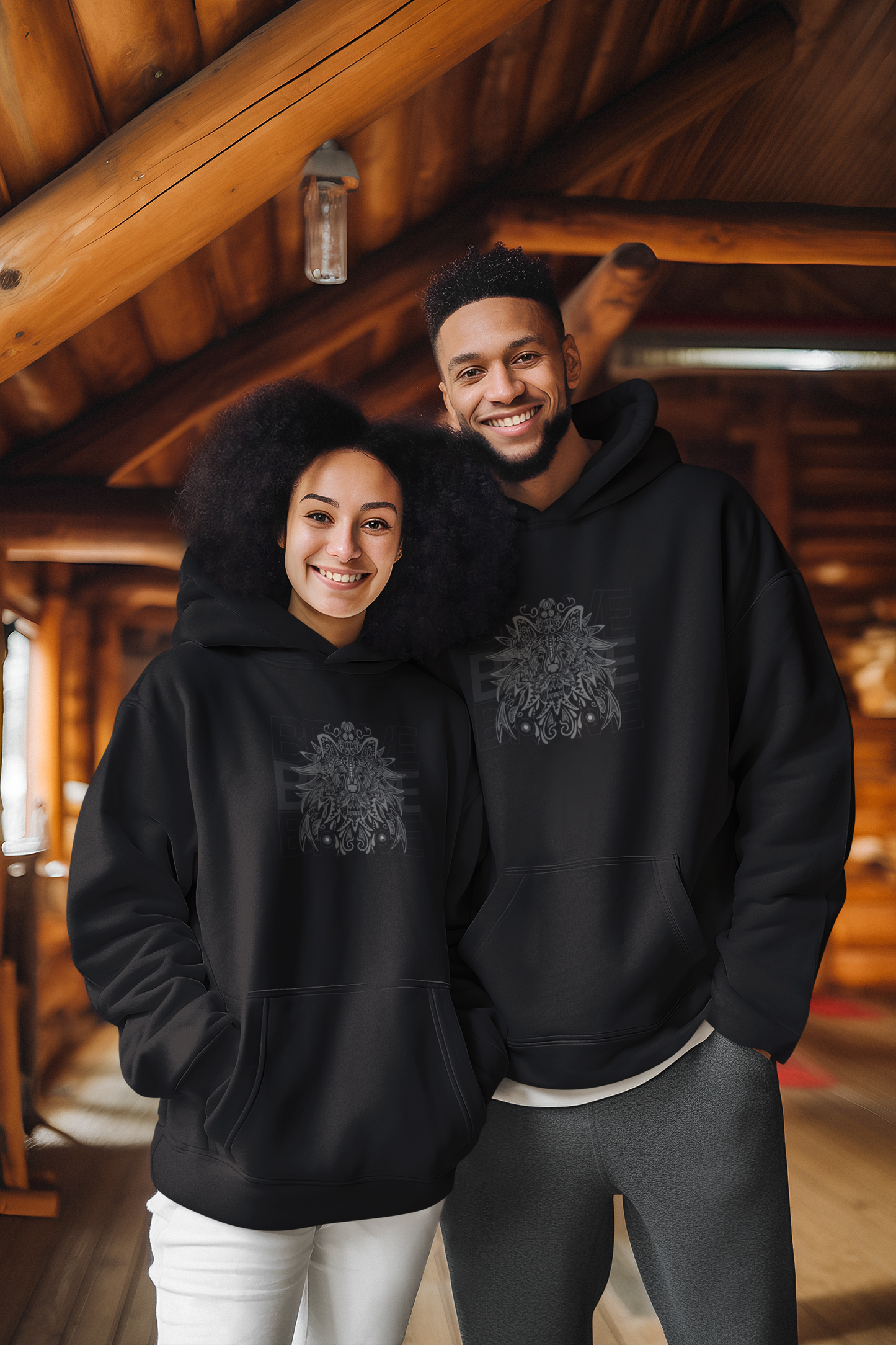Oversized Unisex Hoodies ( Pack of 1 ) - Intricate Lion Design - Men & Women - Sleek Designs - GYOS