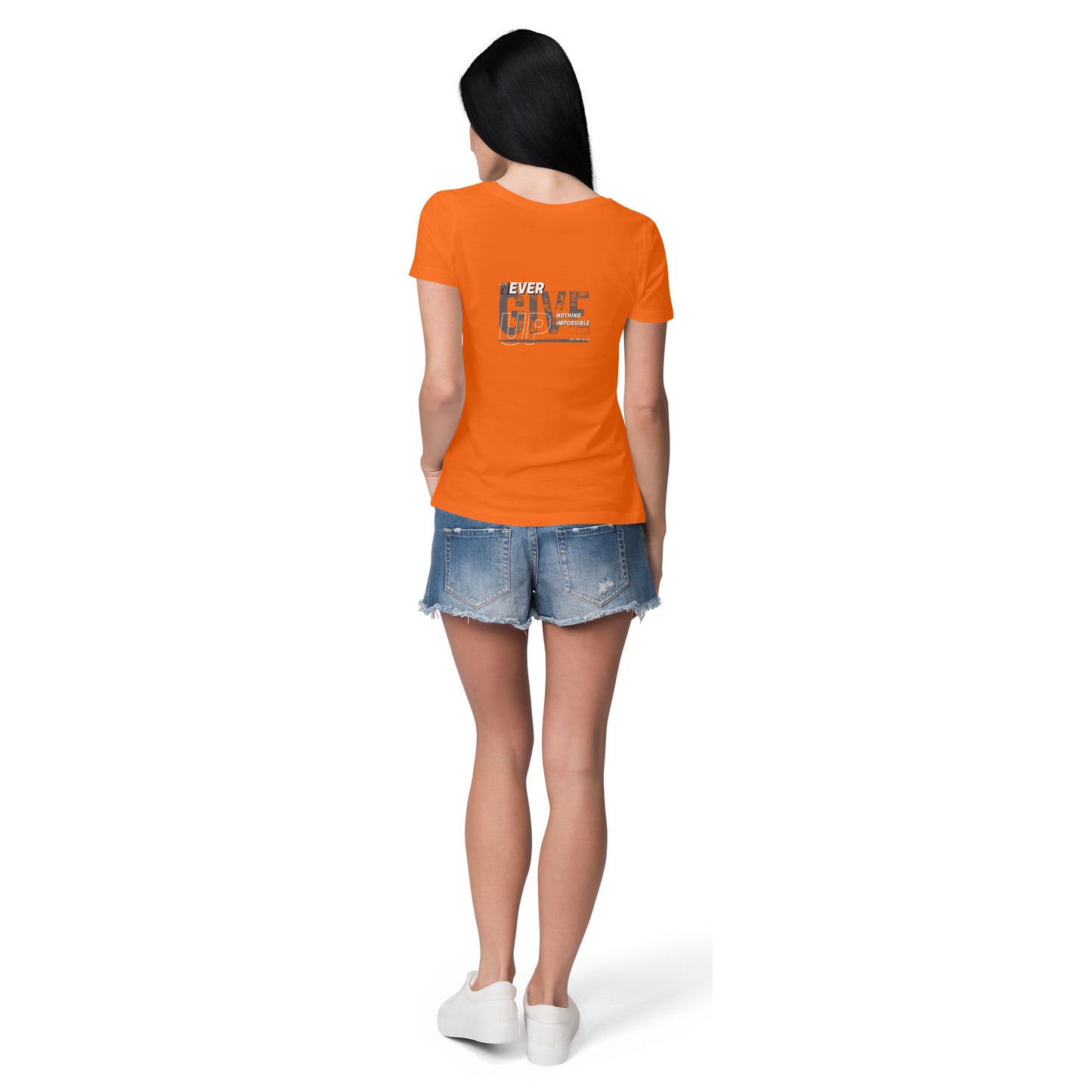 Sleek Tshirt - Slogan - Happiness is a journey - Back & front design - Women