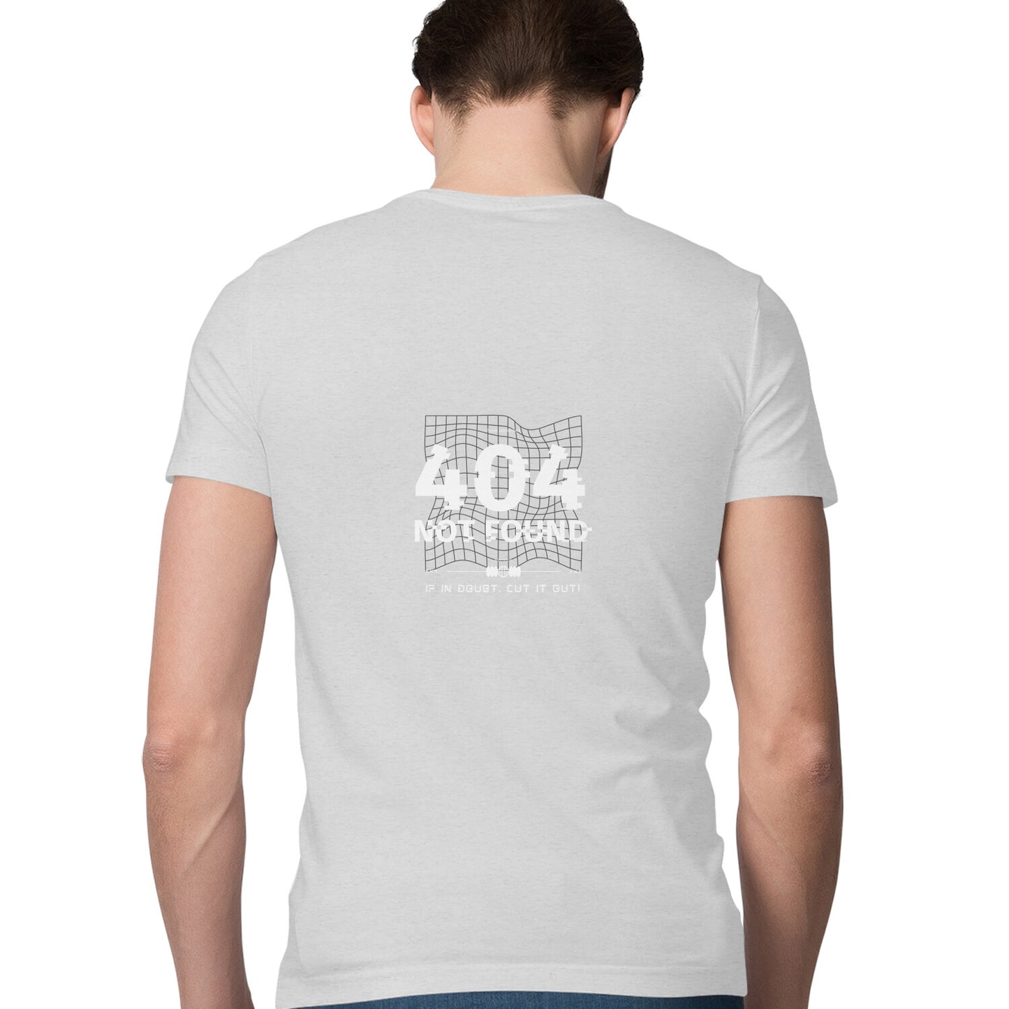 404 Not Found - Slogan Sleek T-shirt - Back and front design - Men