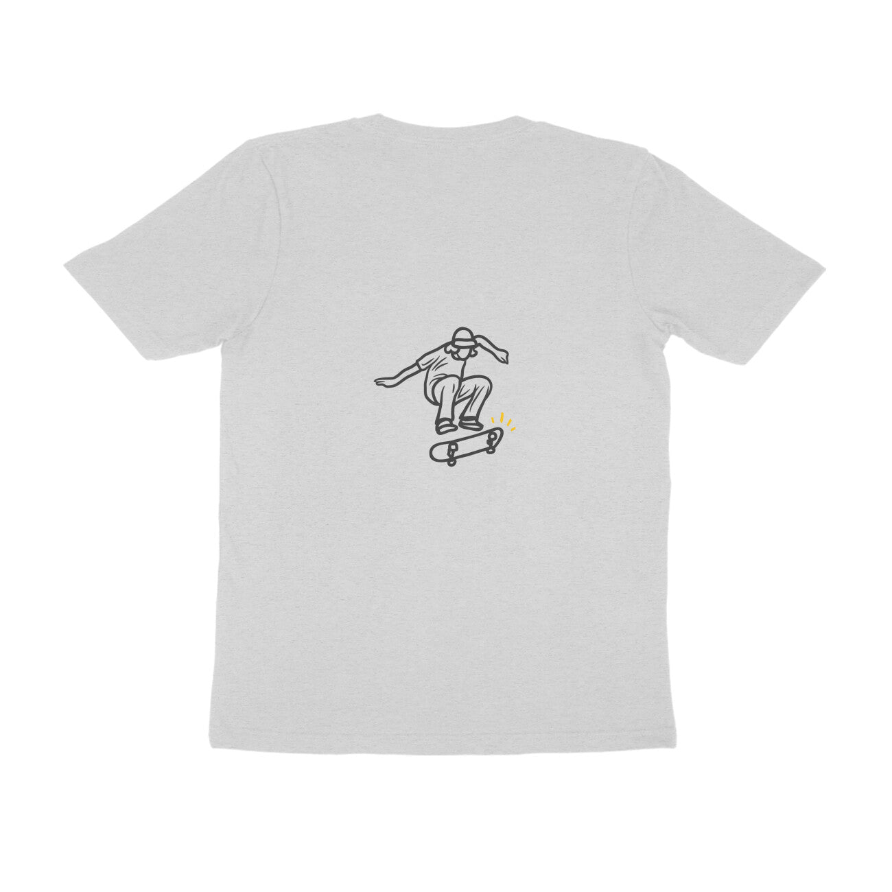 Ride with me - Backdesign Melange grey T-shirt - Men