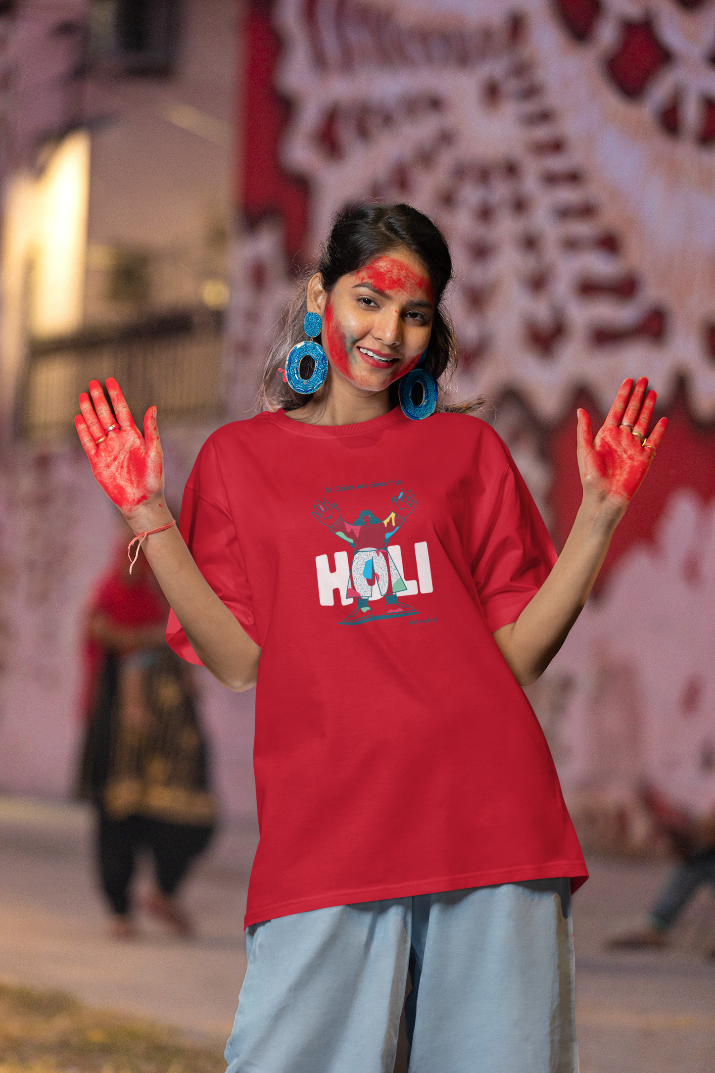 Family Holi Tshirts - Oversized Unisex - Beautiful Colours - Happy Holi 2024
