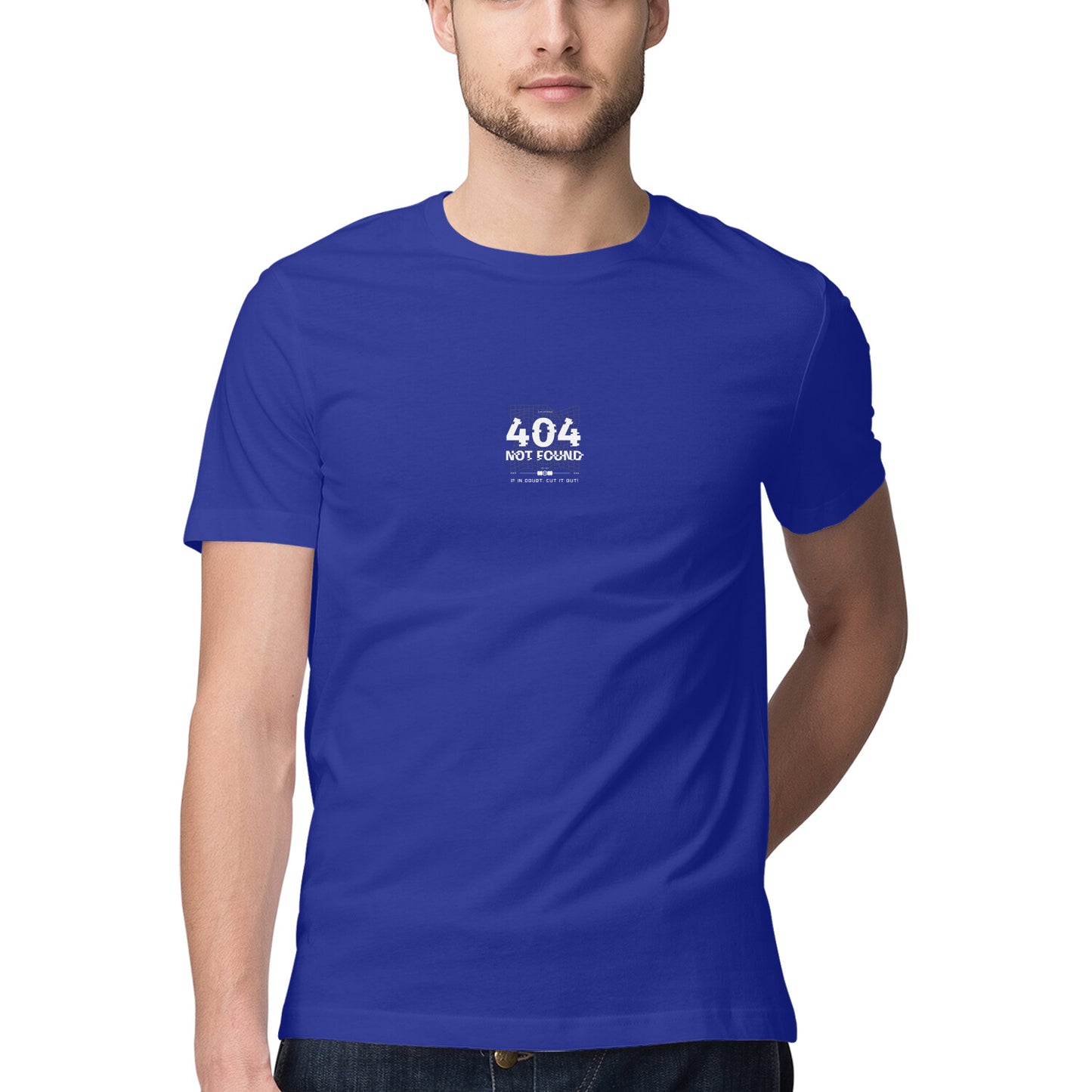 404 Not Found - Slogan Sleek T-shirt - Back and front design - Men