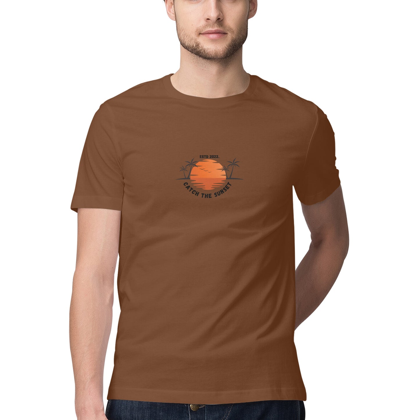 Catch the sunset - Coffee Brown T-shirt - Men