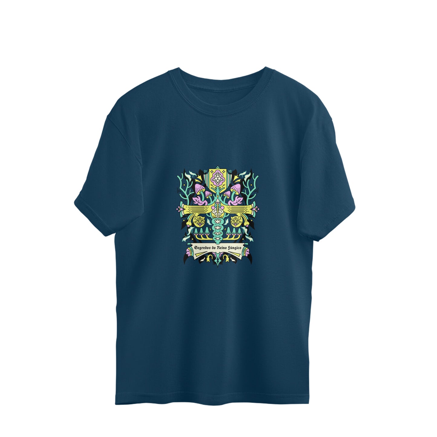 Vintage Psychedelic Illustration - Oversized Tshirt - Men