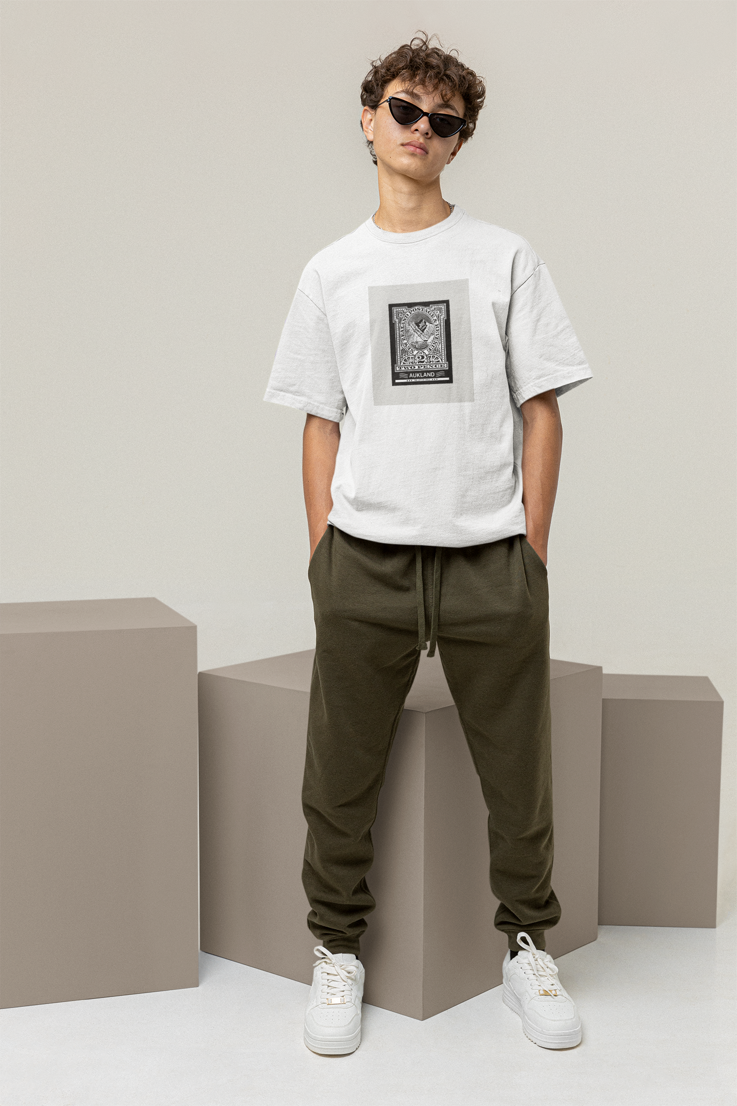 Vintage Stamp Design - Oversized Tshirt - Men