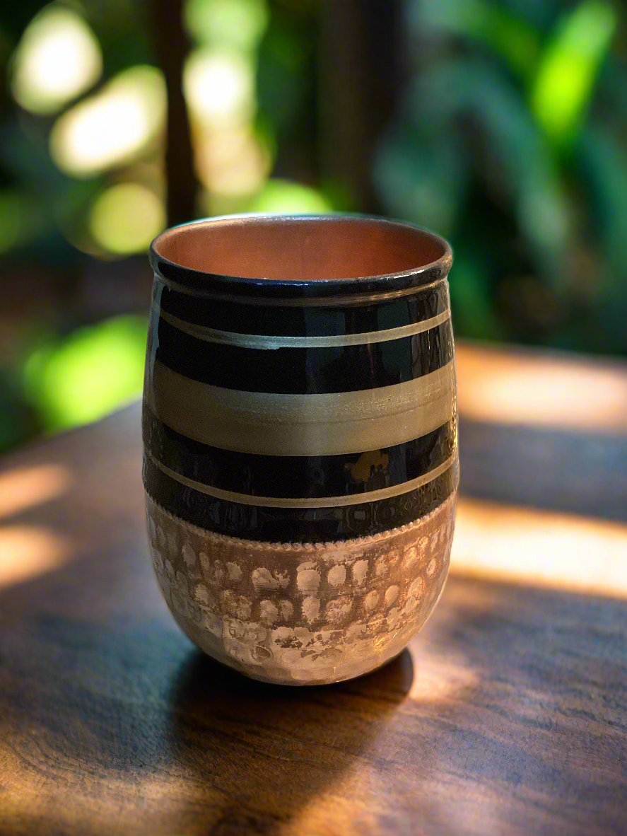 Copper black and gold tumbler - Gyos Handicrafts