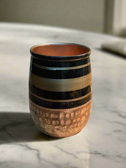 Copper black and gold tumbler - Gyos Handicrafts