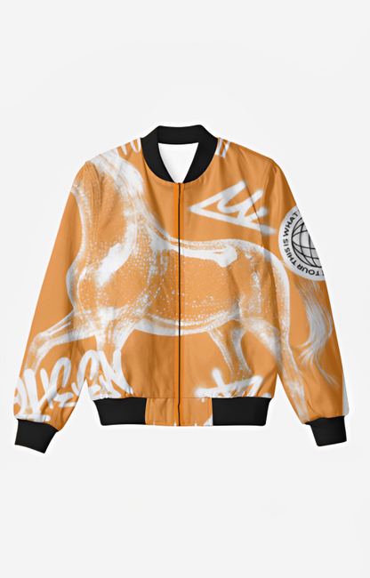 Queen Design - Orange Bomber Jacket - Unisex Jacket