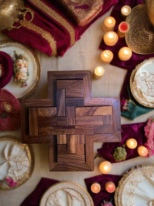 Multi cross wooden puzzle - Gyos Handicrafts