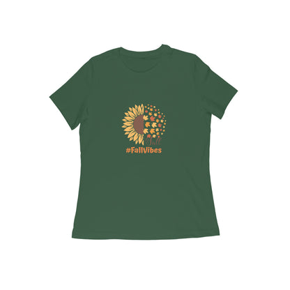Fall Vibes - Slogan T-shirt - Women
