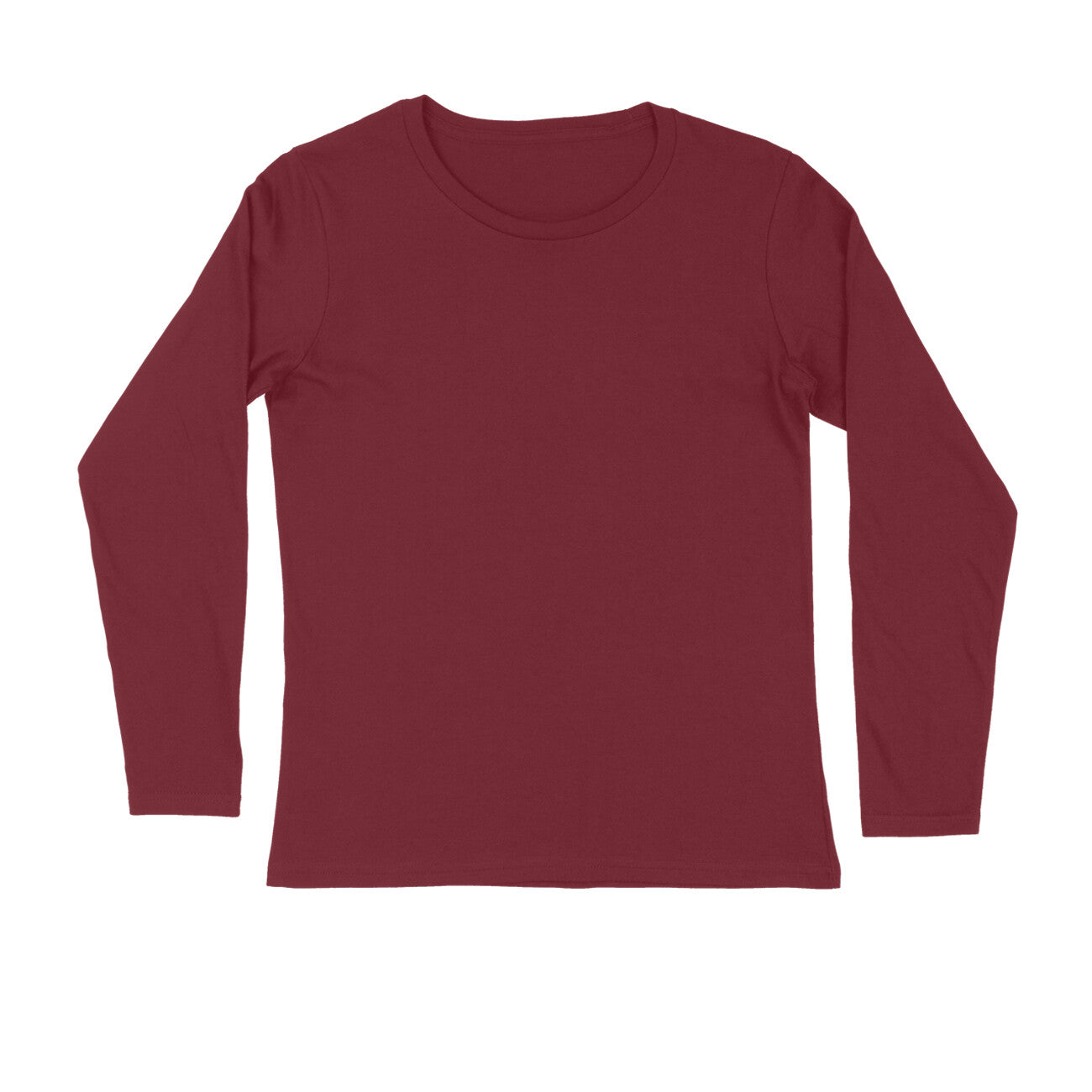 Plain Full Sleeve Tshirt - Men - Red & Maroon