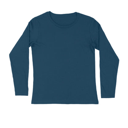 Plain Full Sleeve Tshirt - Men - Navy Blue