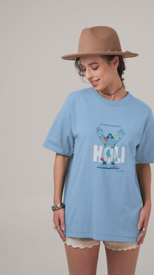 Family Holi Tshirts - Oversized Unisex - Beautiful Colours - Happy Holi 2024